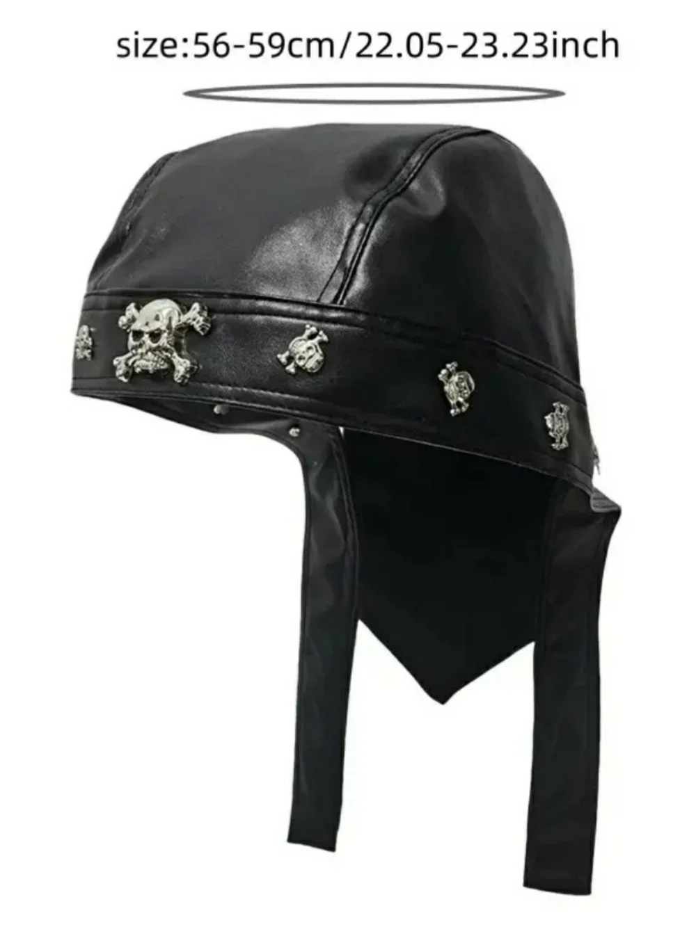 Black faux leather 